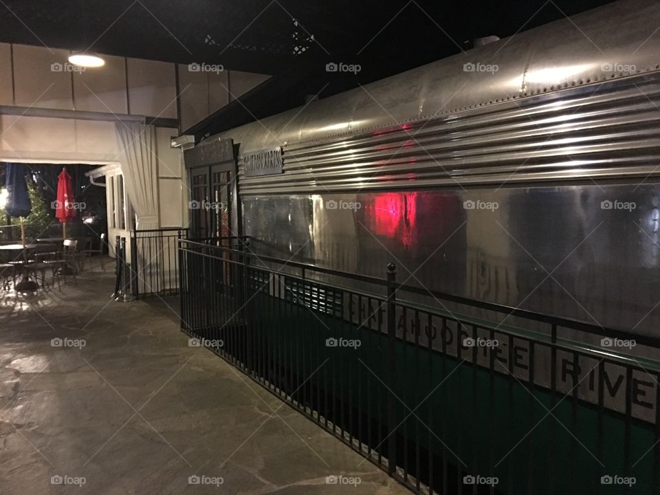 Train car restaurant