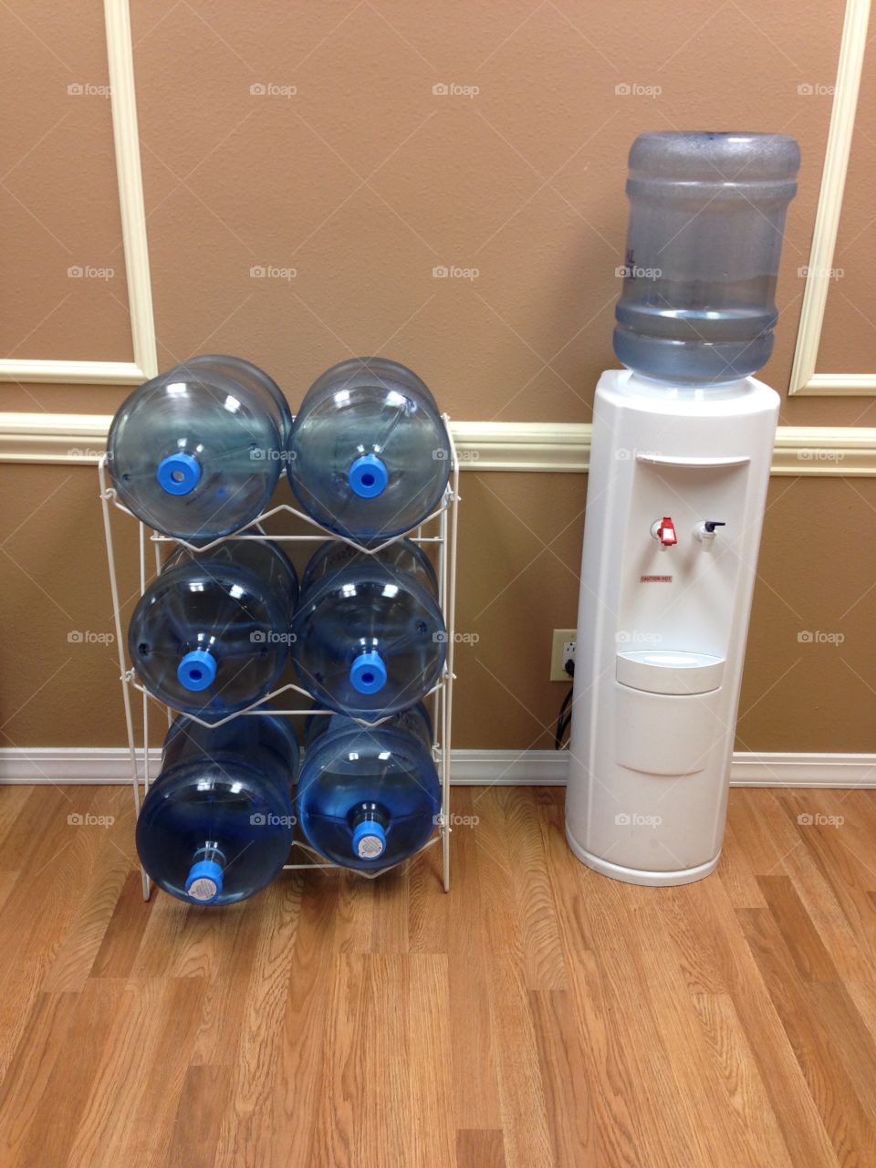 Water dispenser at an office.