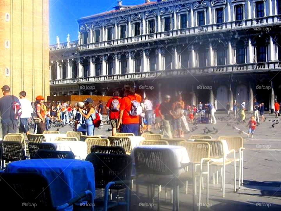 Outdoor seating - St Mark's Square Venice