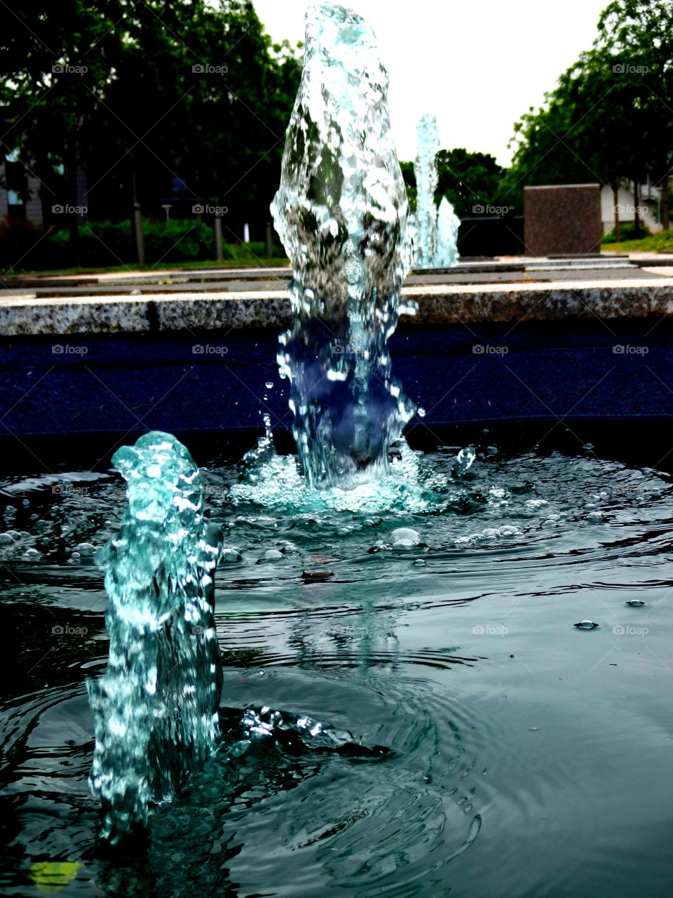 fountain. Fountains in the Jubille Campus, University of Nottingham in UK