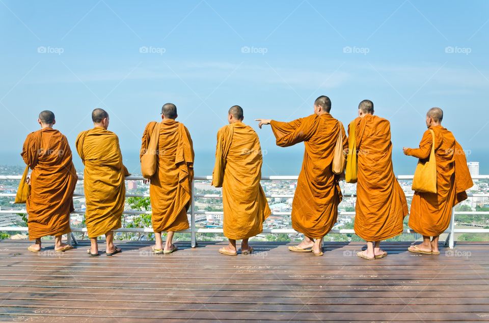 Monks at Hua Hin views point.