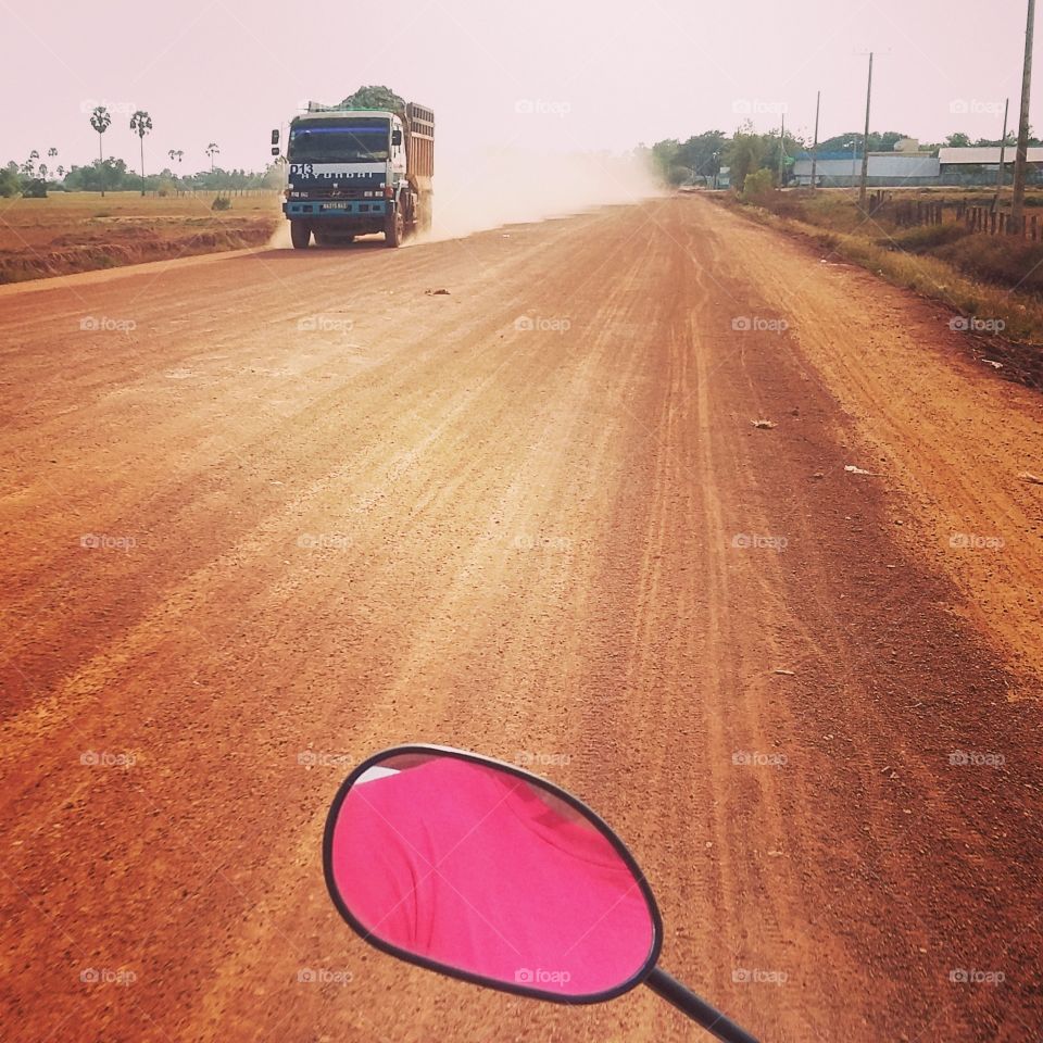 Red roads in Cambodia