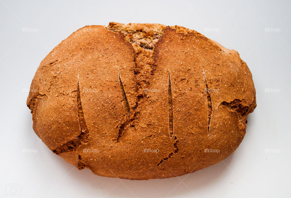 Bread on wchite table