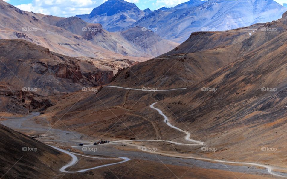 The road that leads to pang, ladakh, India