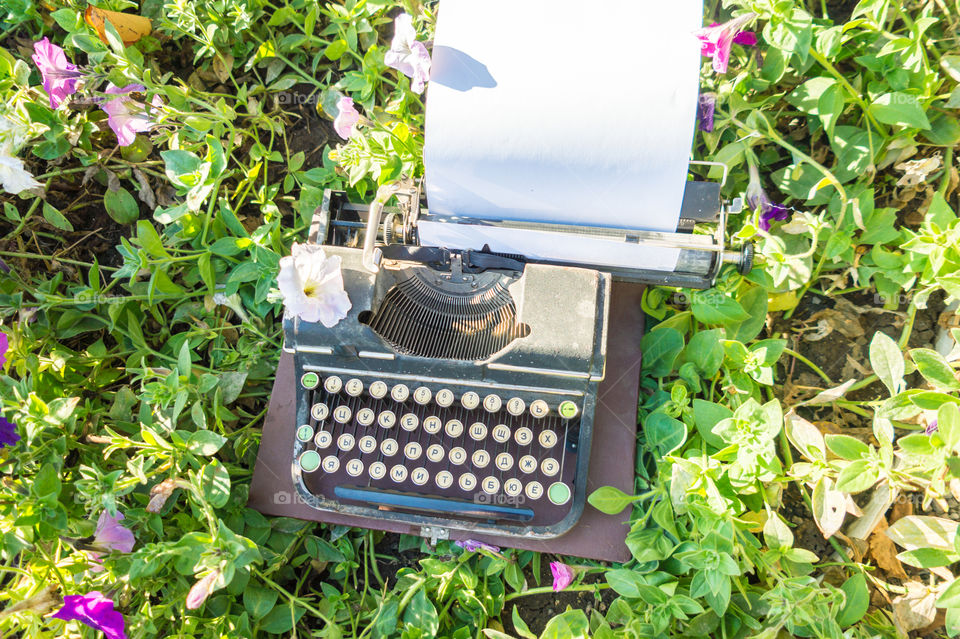 Old typewriter for writers