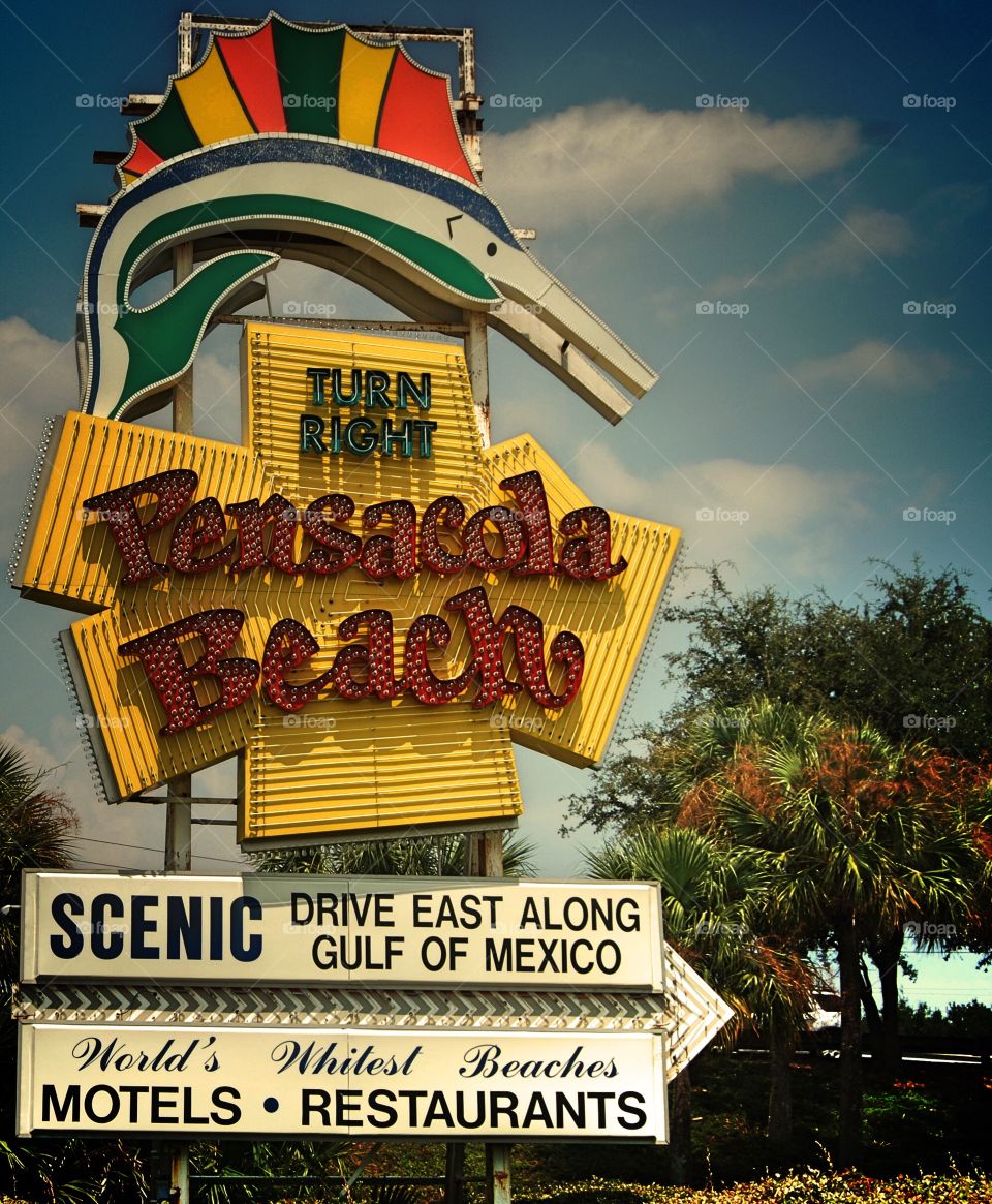 Pensacola beach sign 