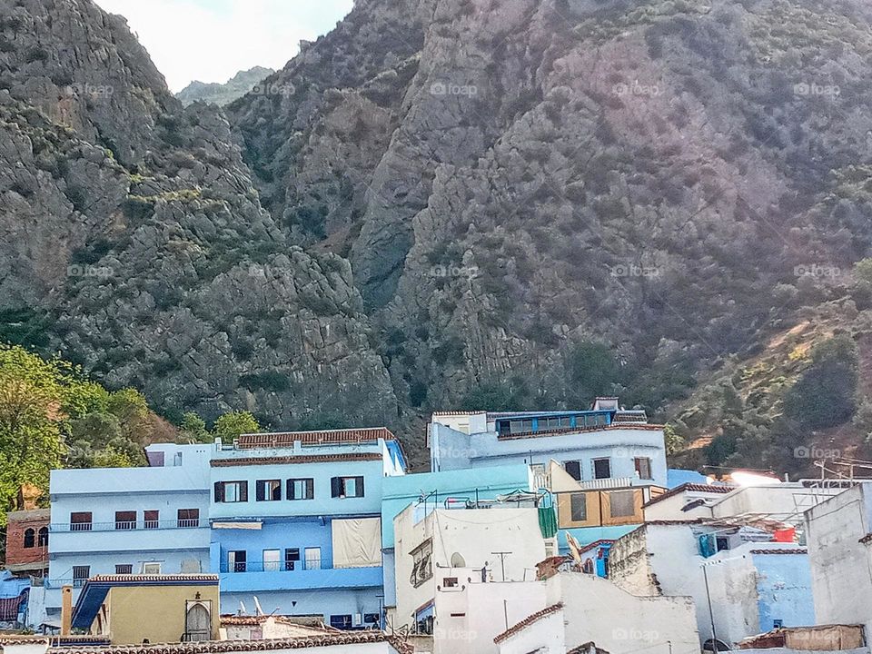 Portrait of chefchaouen city in morocco