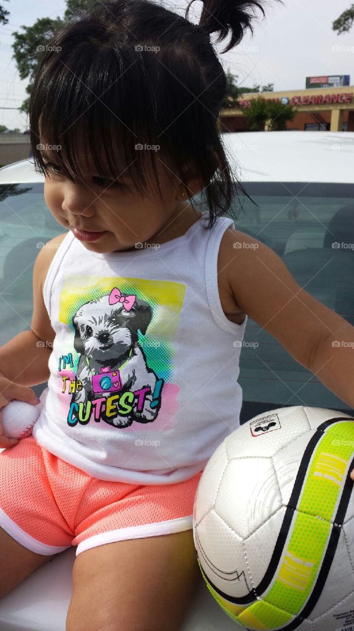 Baby niece.. Soccer practice for the niece.