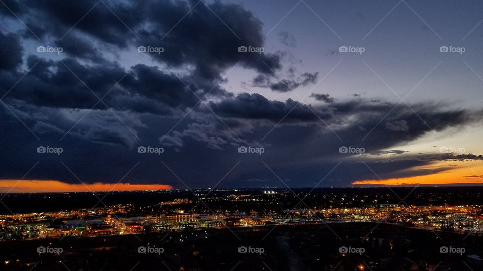 Ominous cloud overlooking Folsom