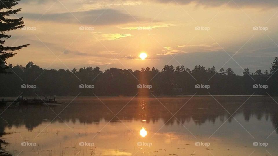 Calm lake at morning