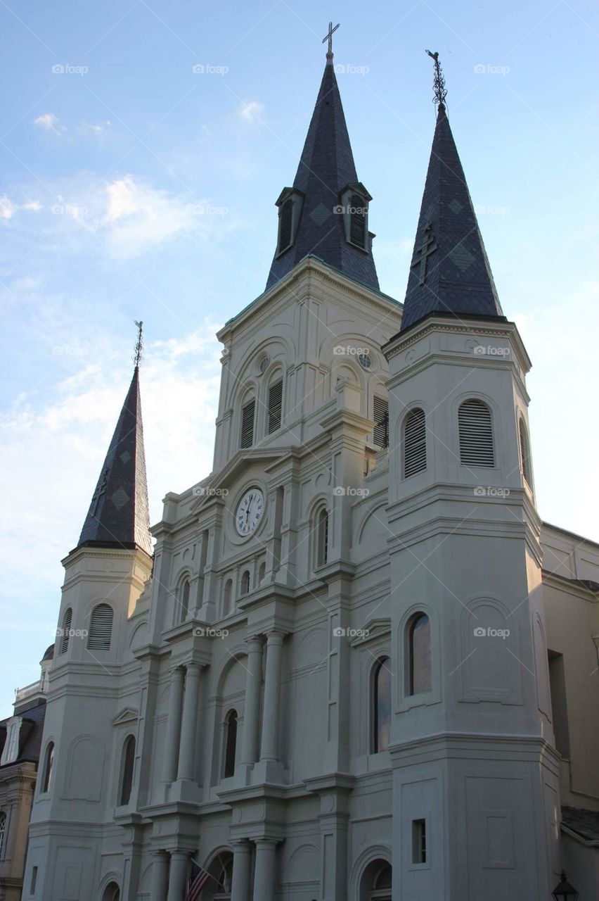 St. Louis Cathedral . beautiful shot of the St. Louis Cathedral in New Orleans Louisiana 