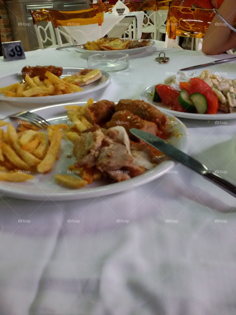 Dinner at hotel in Greece