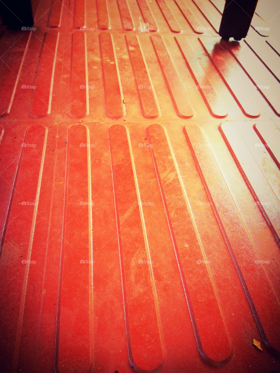 Floor red tiles