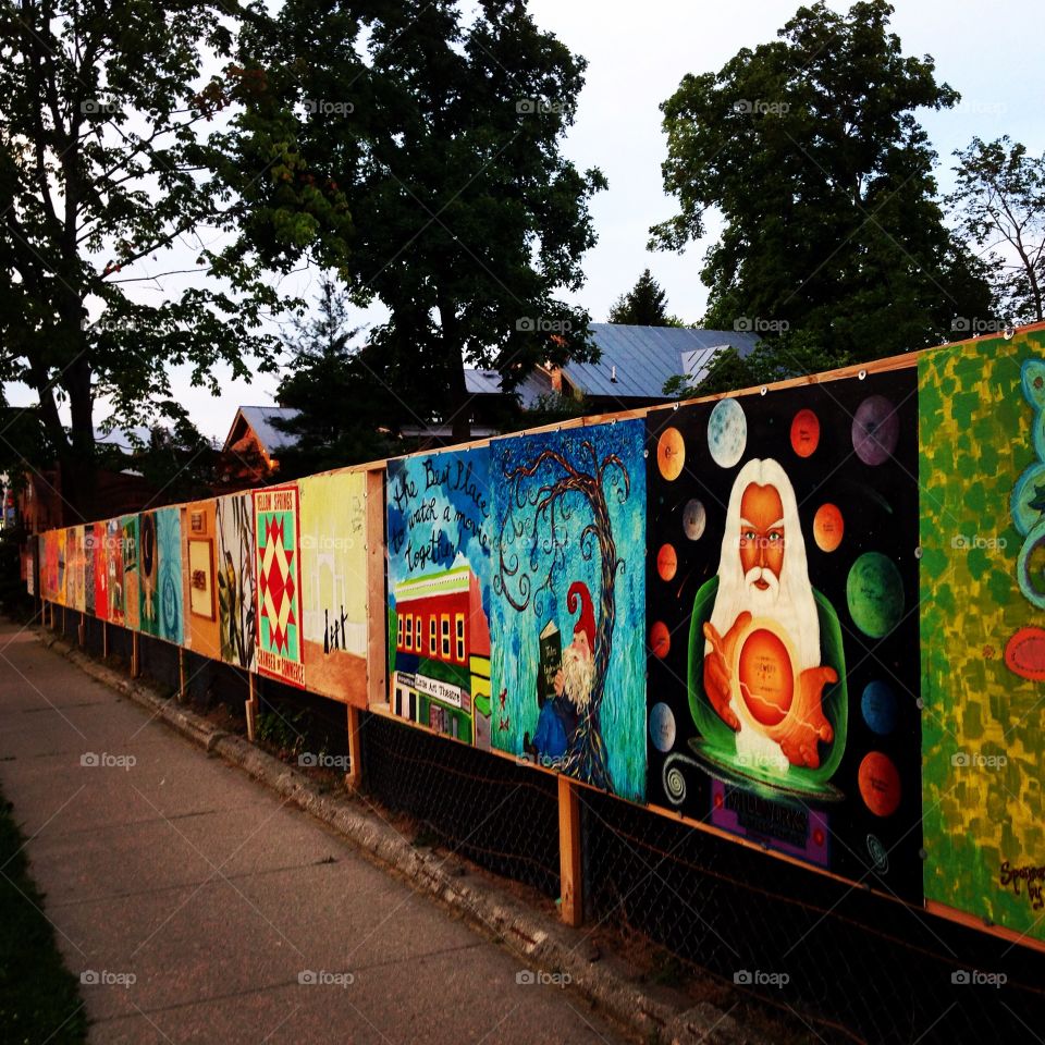 Art wall mural in Yellow Springs, Ohio 