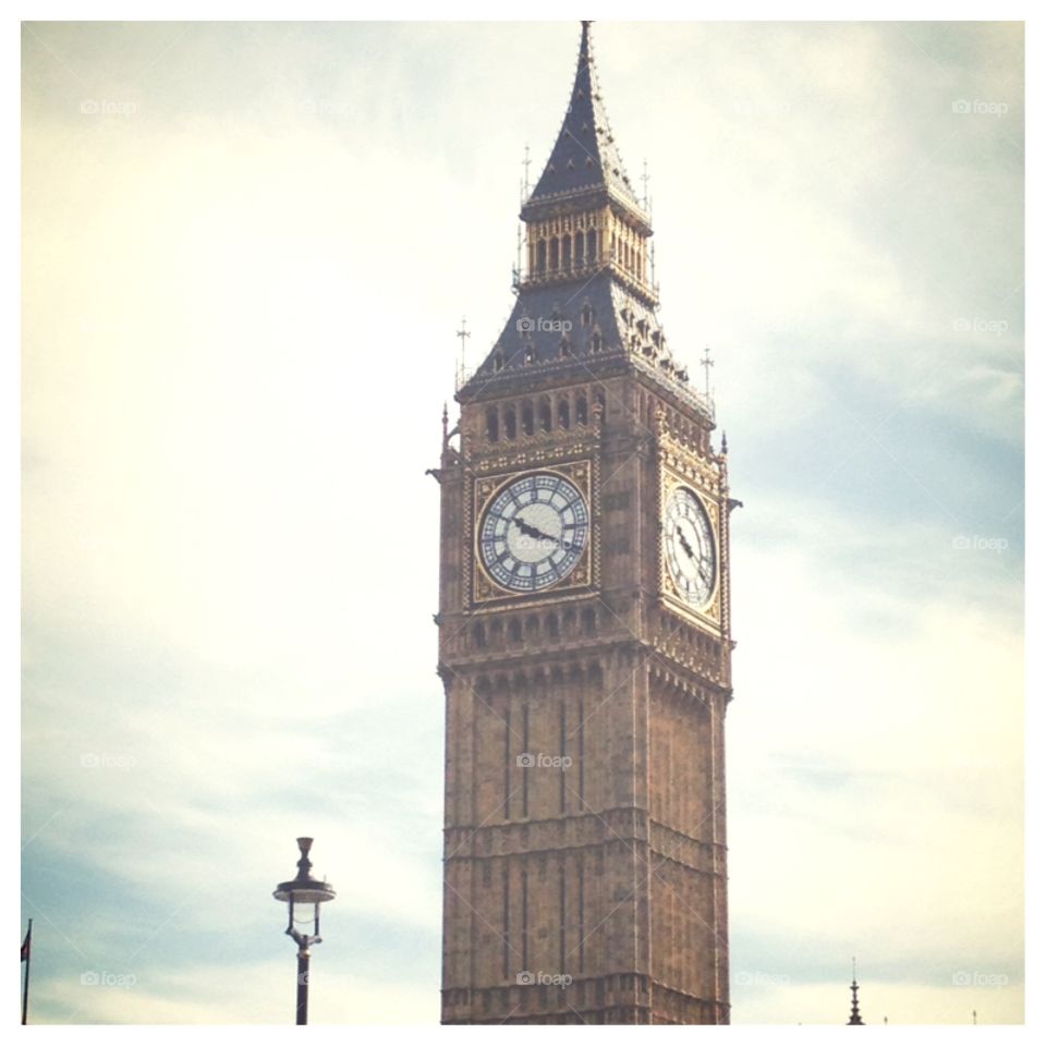 Big Ben . Famous clock in London, England named Big Ben 