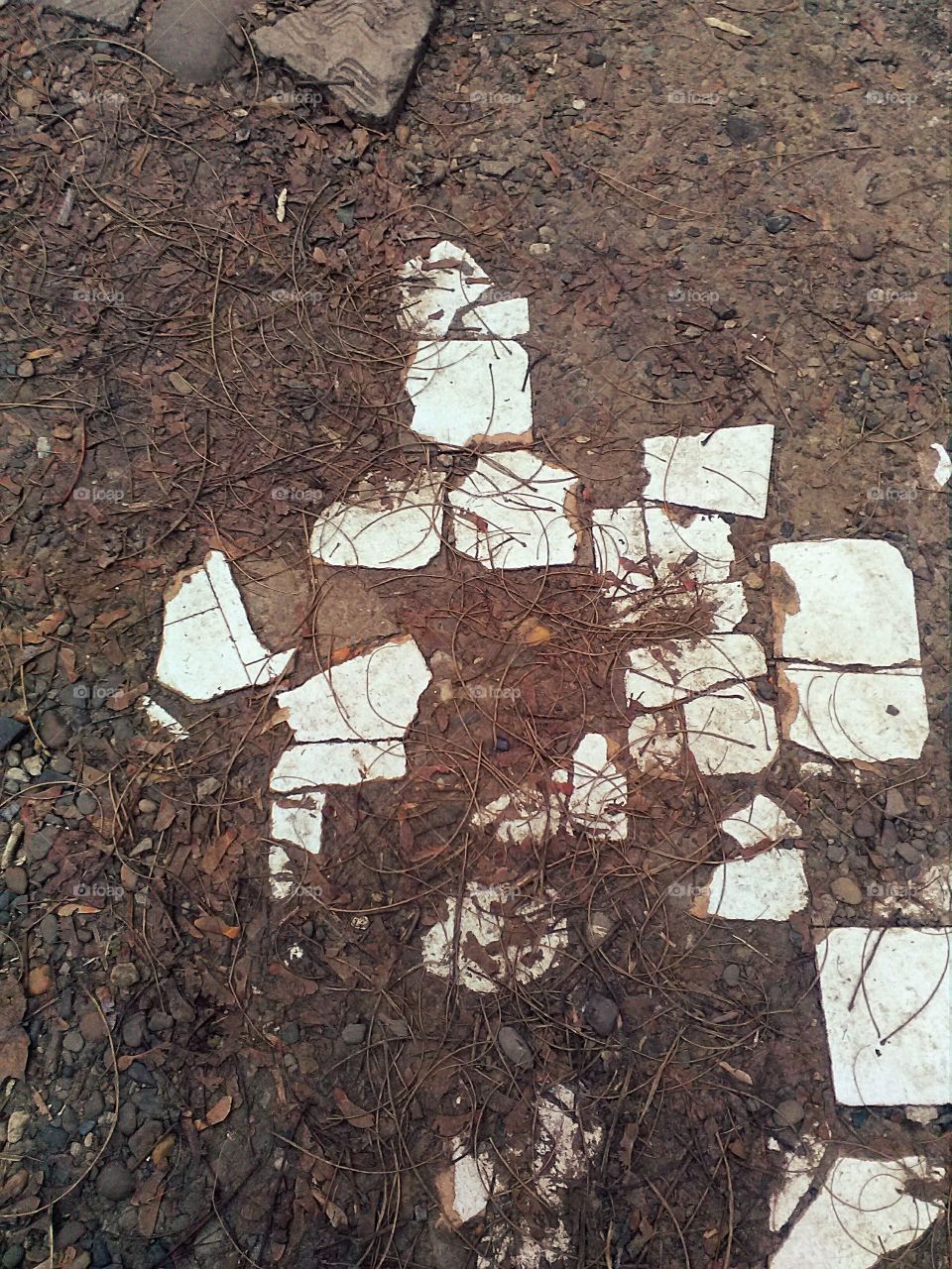Abstract tiles on the ground