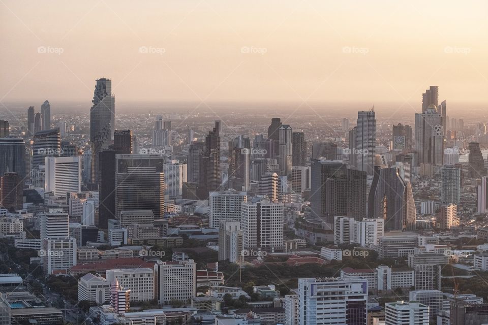 Skyscraper scape in Bangkok Thailand