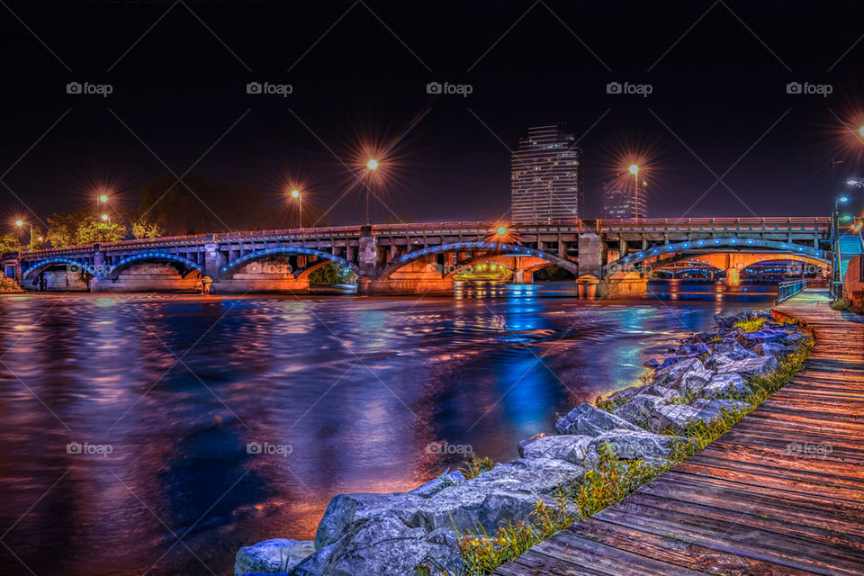 Grand Rapids, MI at night