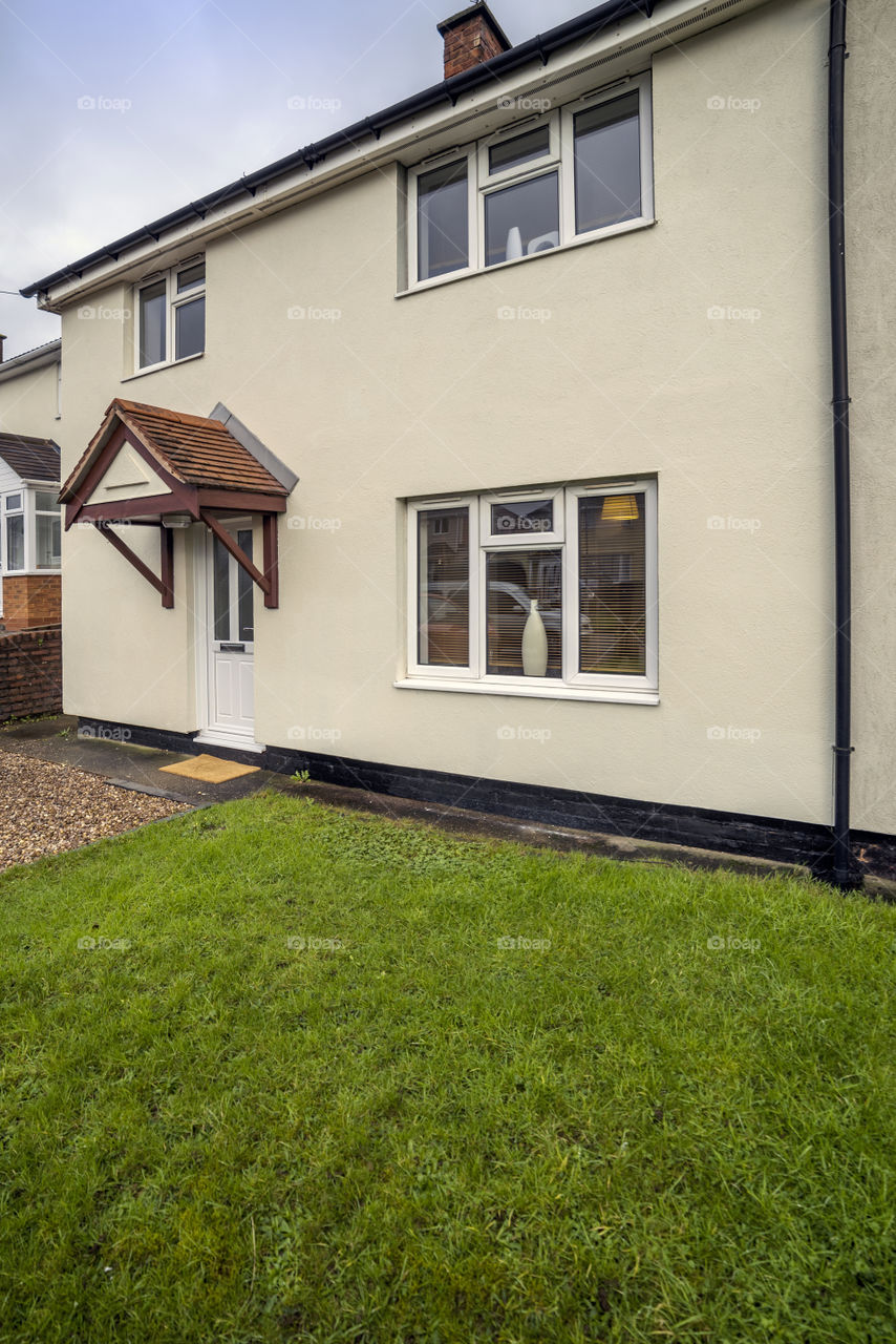 Exterior of newly decorated and refurbished house. This image has a property release.