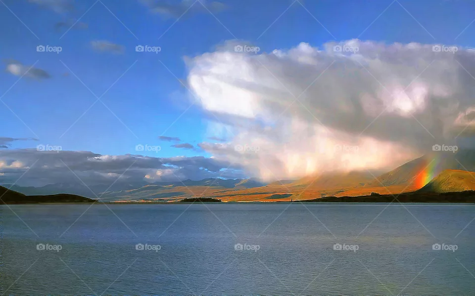 Rainbow in the cloud "wall"