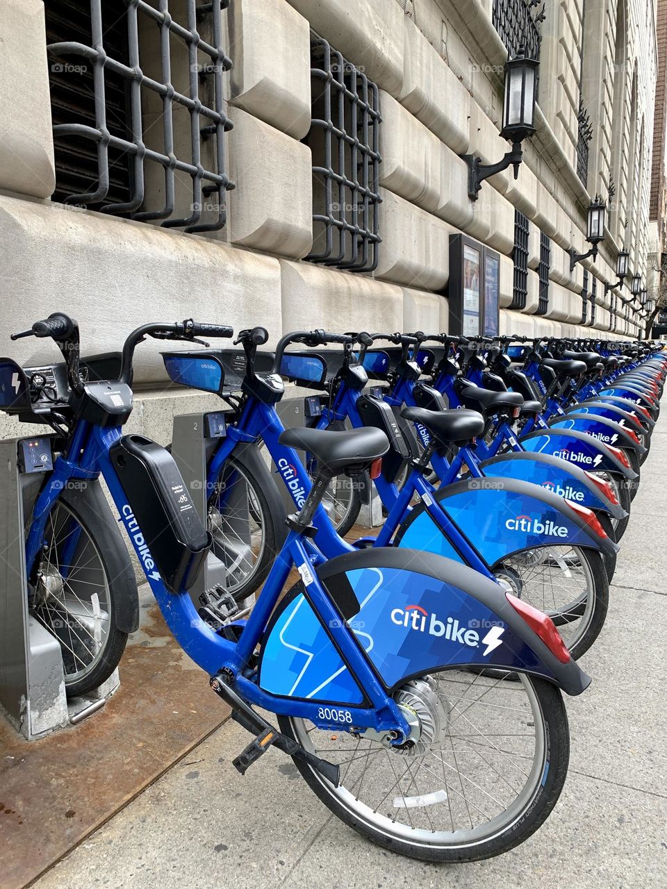 Citi bike bicycle parking area