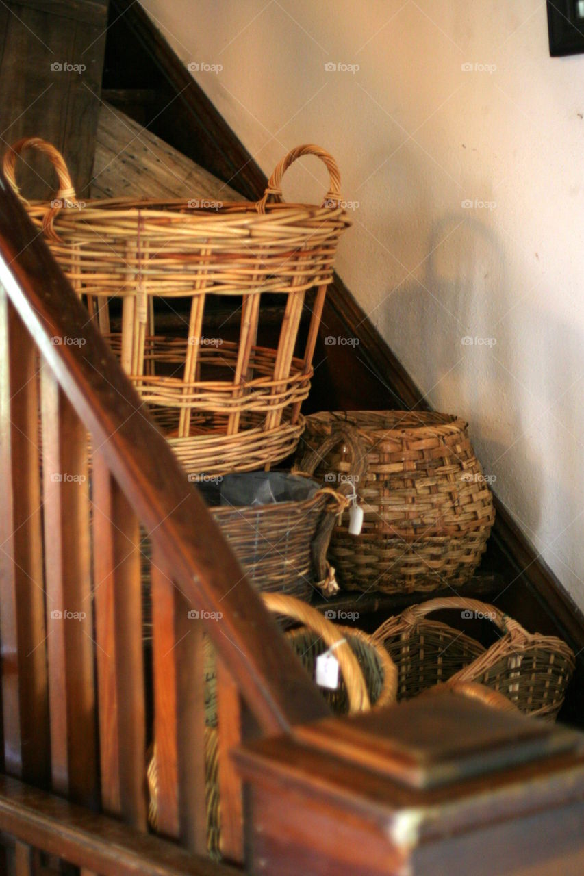 Baskets On the Stairwell