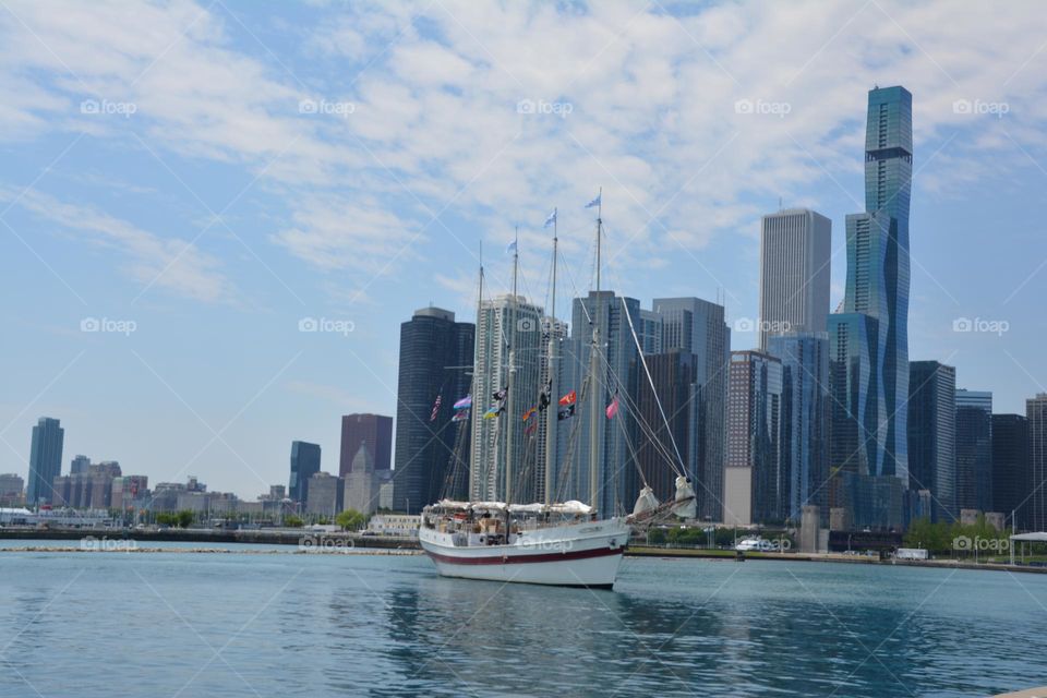 View from Chicago Navy pier 