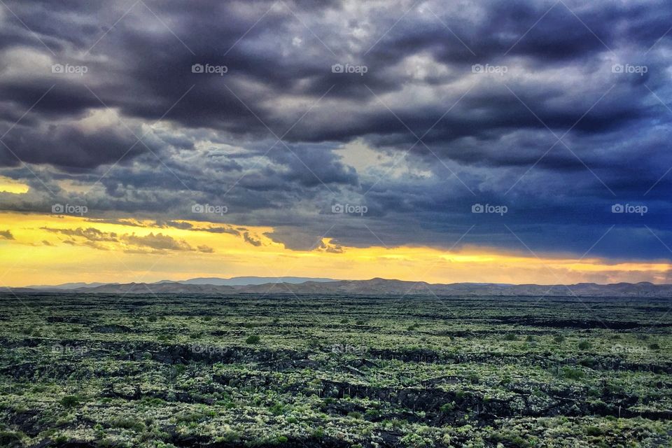 Cloudy storm coming over New Mexico