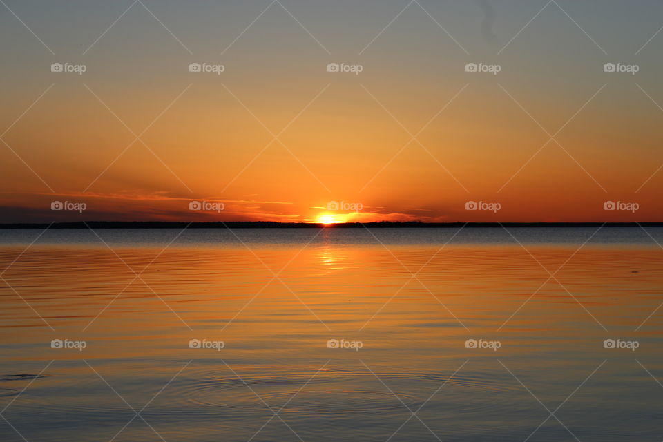 Sunset. A beautiful sunset by the sea
