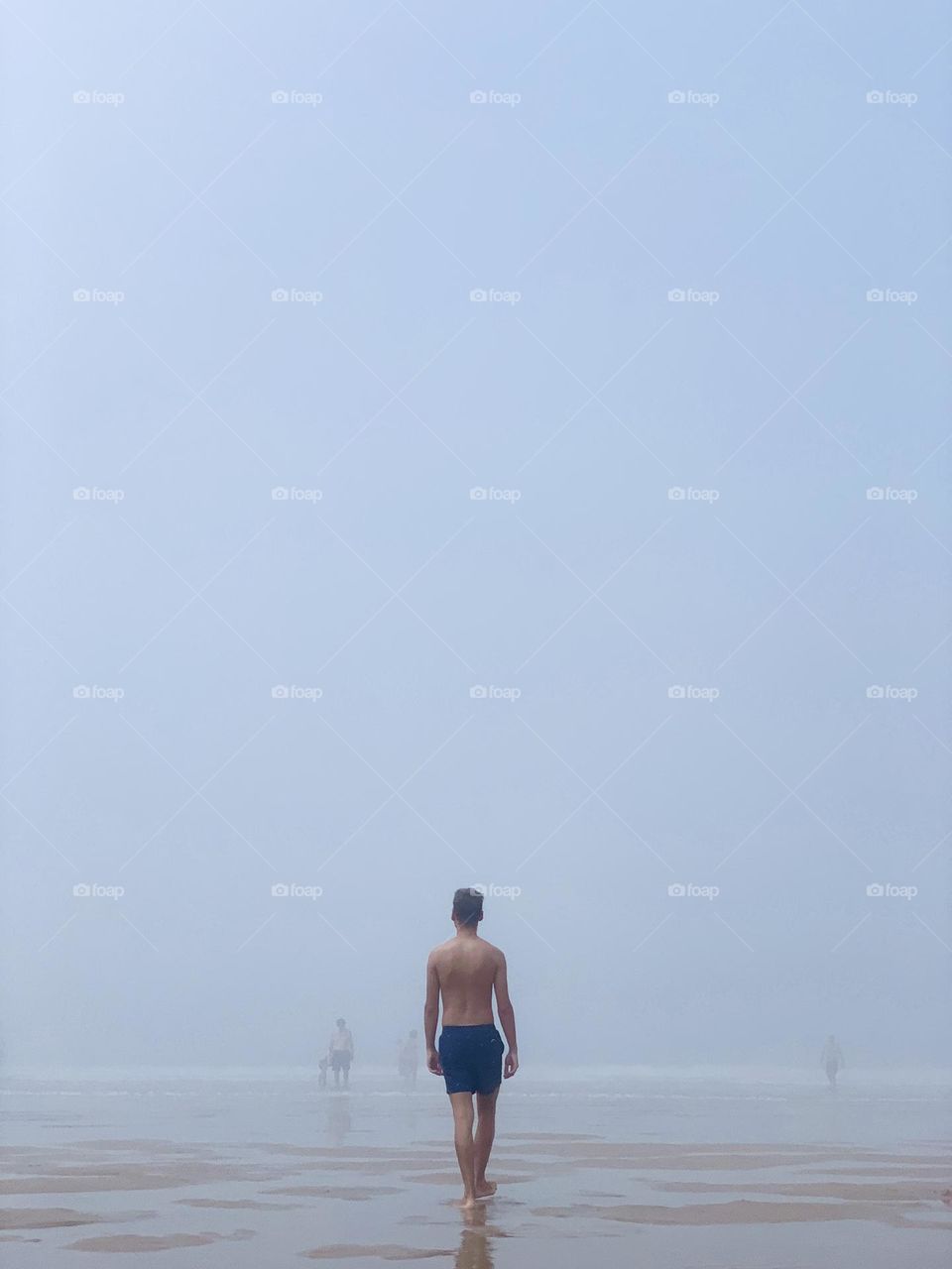 Foggy beach