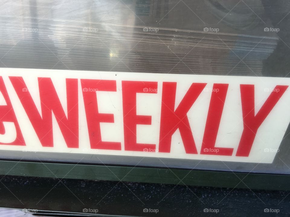 Weekly sign