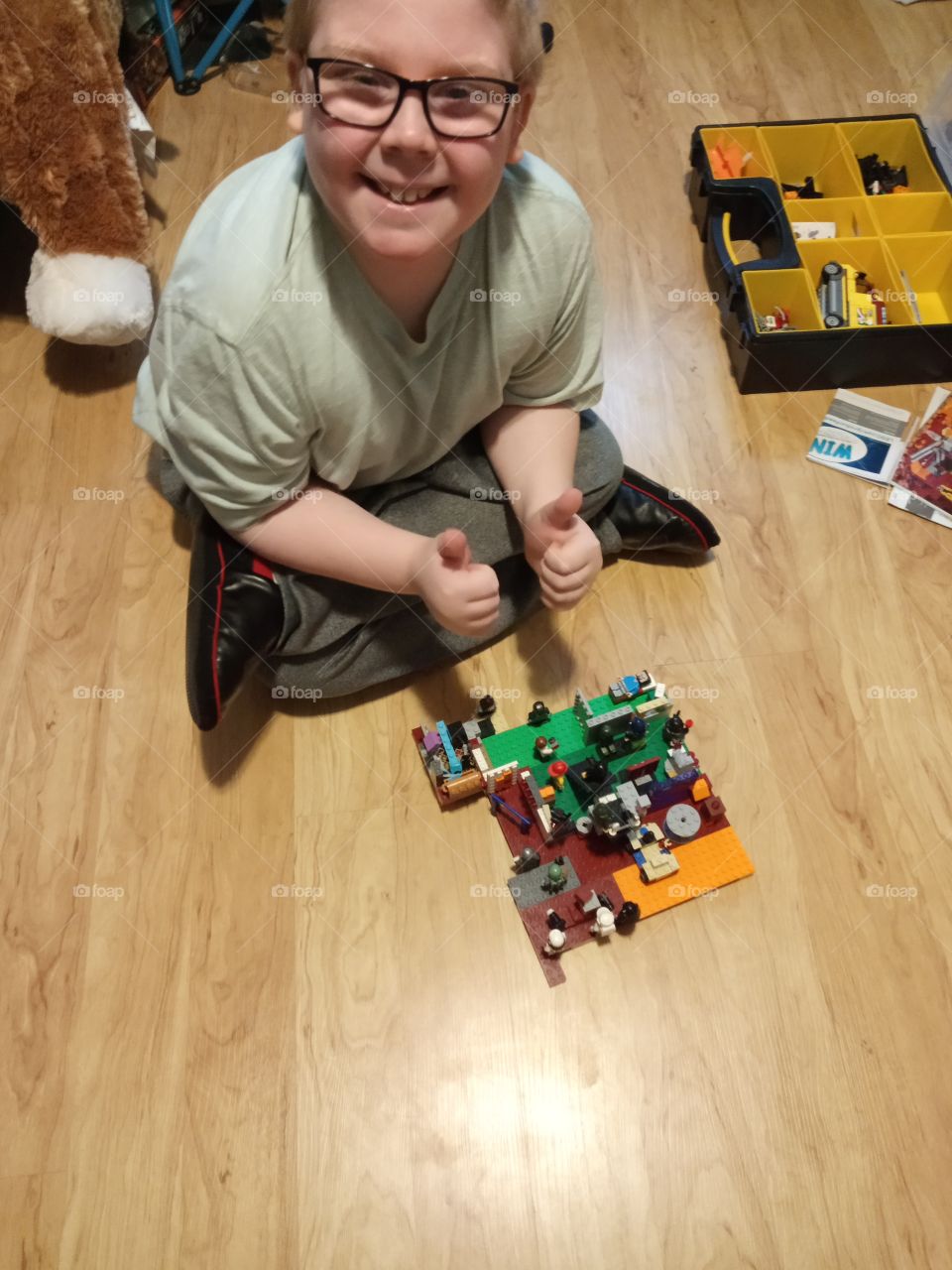 boy and his legos