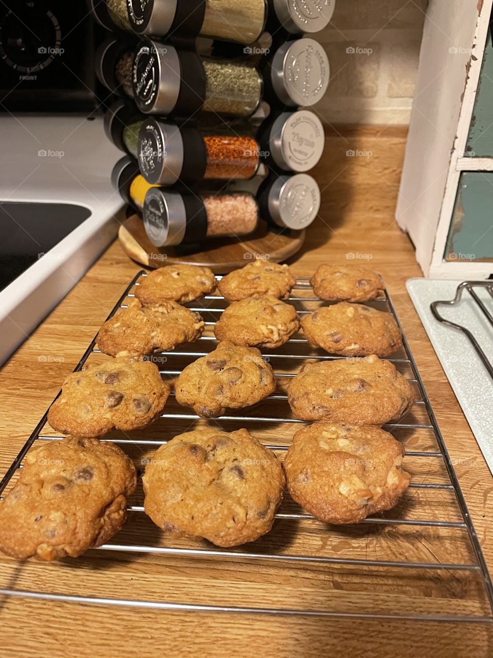 Making chocolate chip cookies for Christmas 