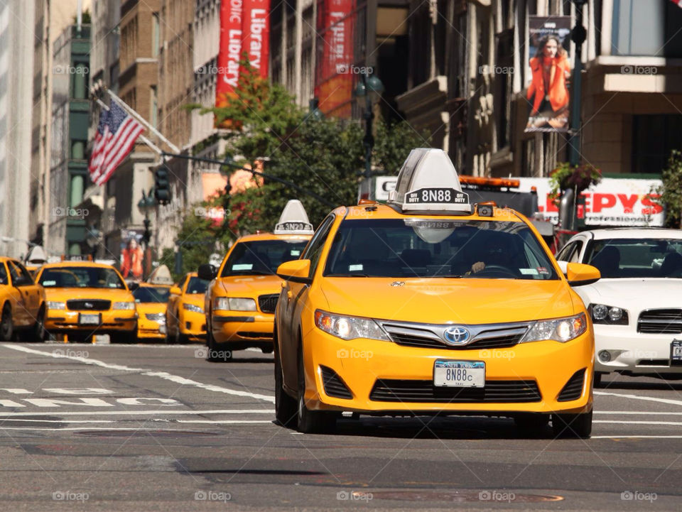 nyc usa road traffic taxi by kandovit