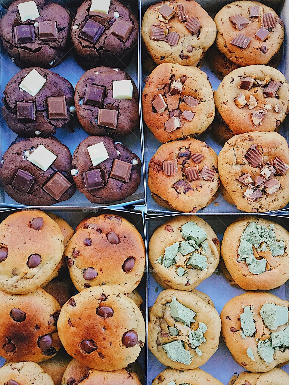 A variety of some mouthful cookies.