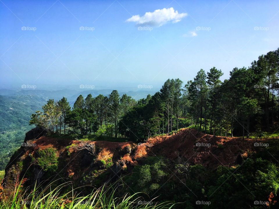 Beautiful red and green mountains