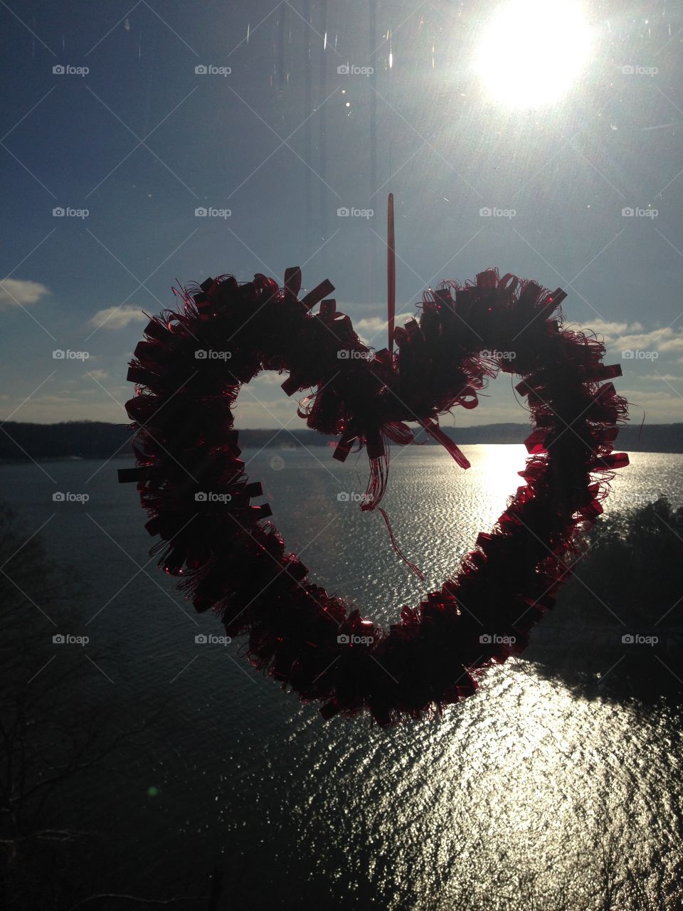 Lake love heart