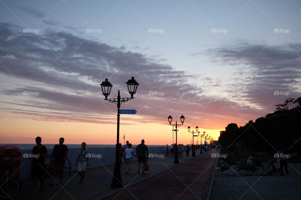 Sunset on the beach