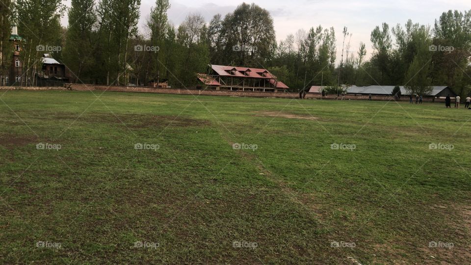Play ground in Kashmir, sports stadium Tik bagh sports council, spring season 