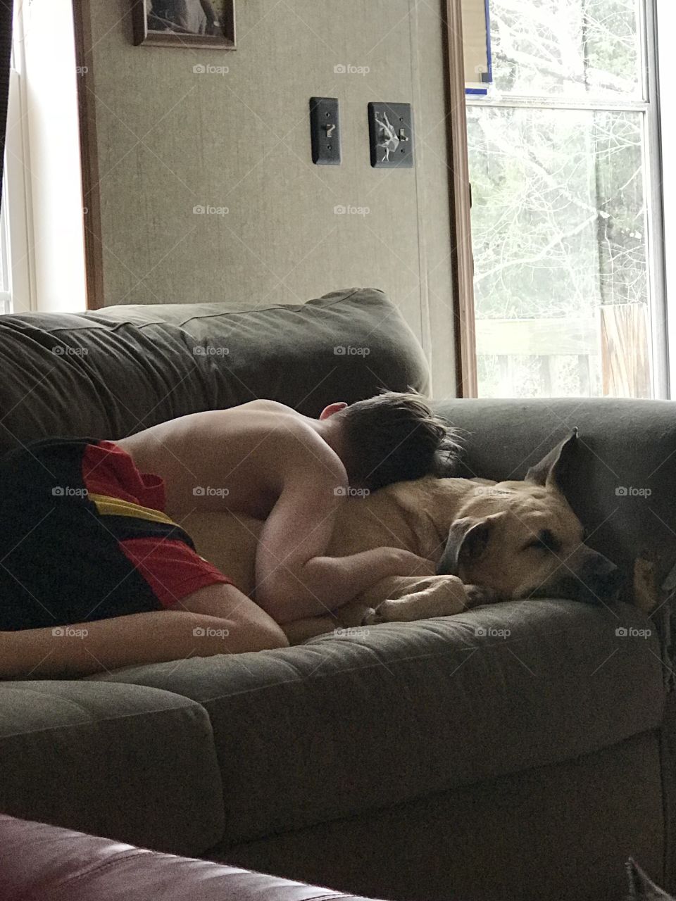A boy and his dog! 