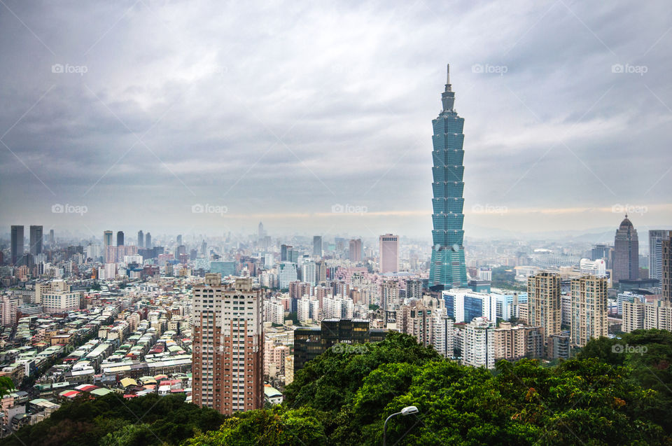 Taipei 101 as seen from Elephant Mountain. 