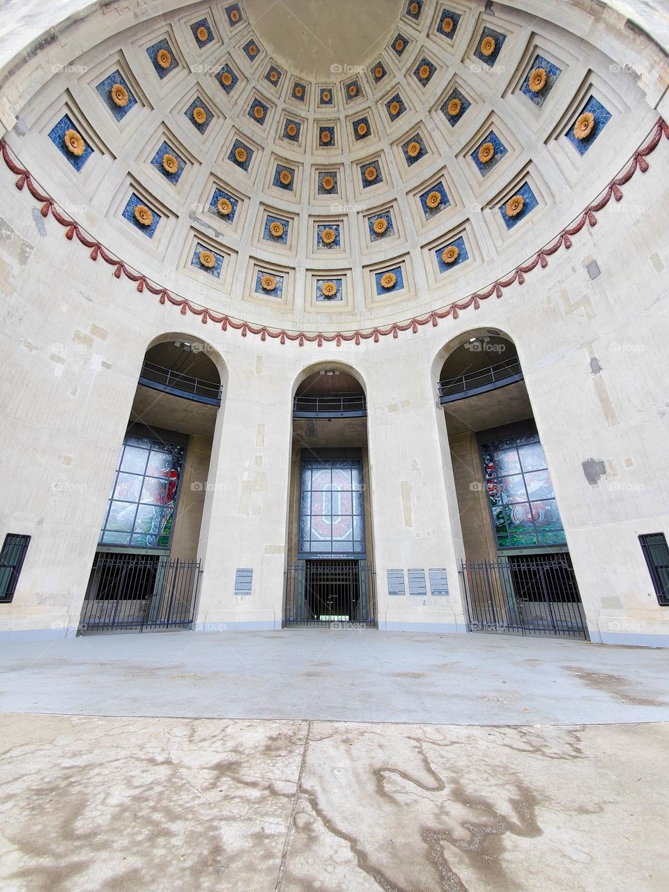 The classic architecture of the football stadium at The Ohio State University