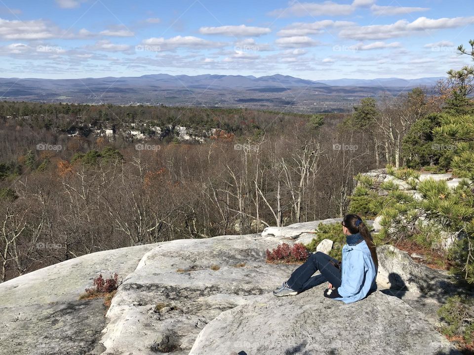 Peaceful overlook on a hike