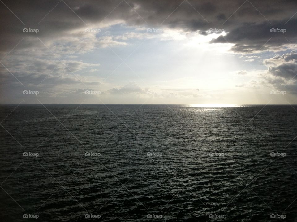 Sunset on the Pacific Ocean