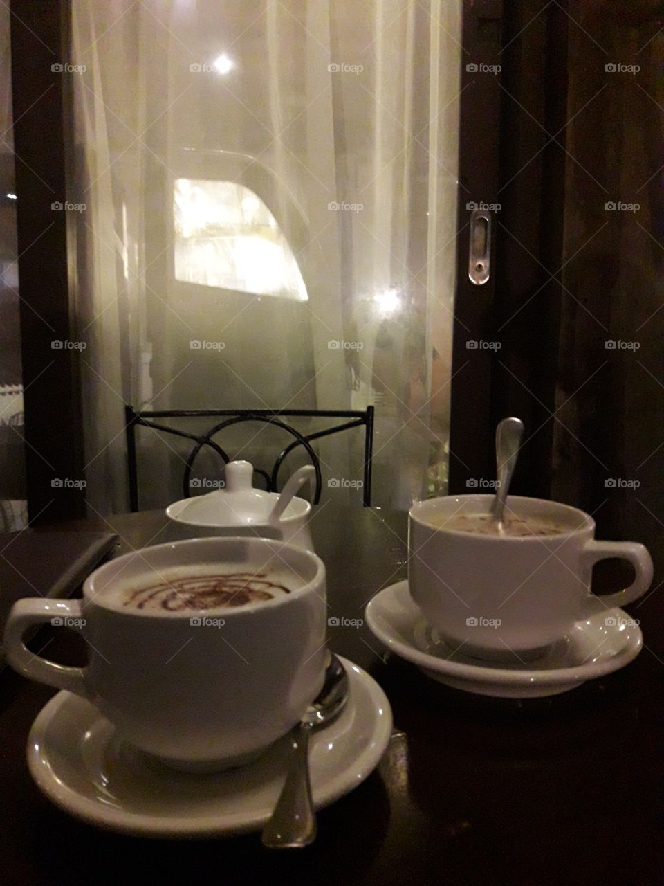 Capuccino by twos. Tastes better when shared. Feels better in quiteness.