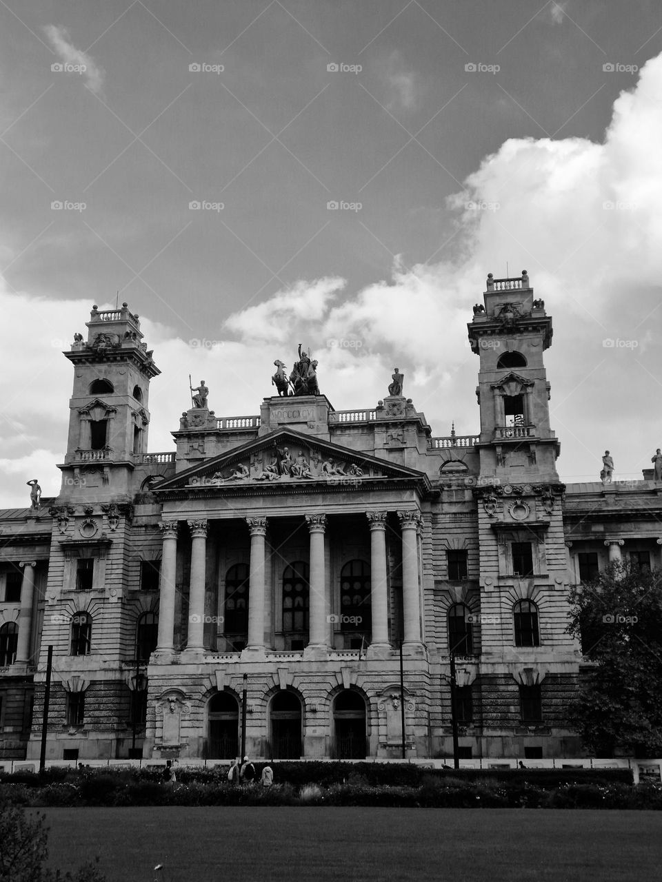 neo-renaissance architecture of the Palace of Justice in Budapest