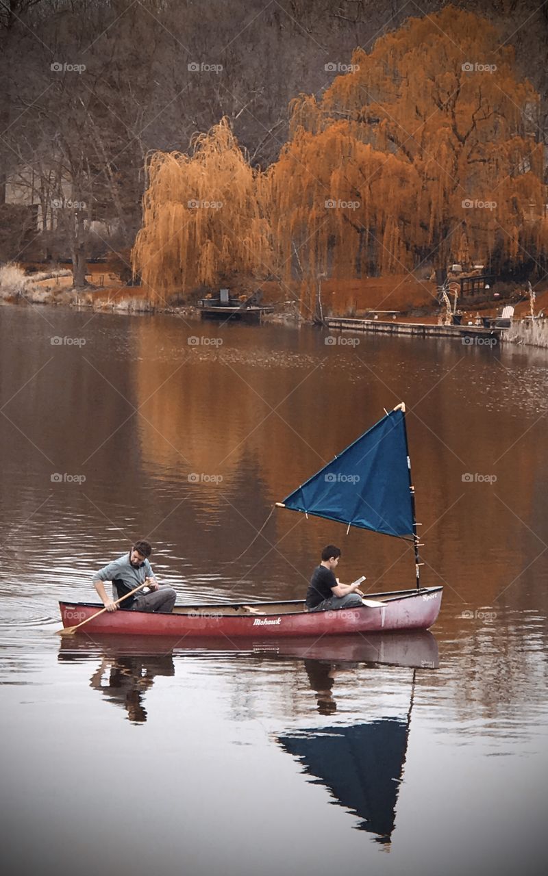 Father and Son quality time on the lake