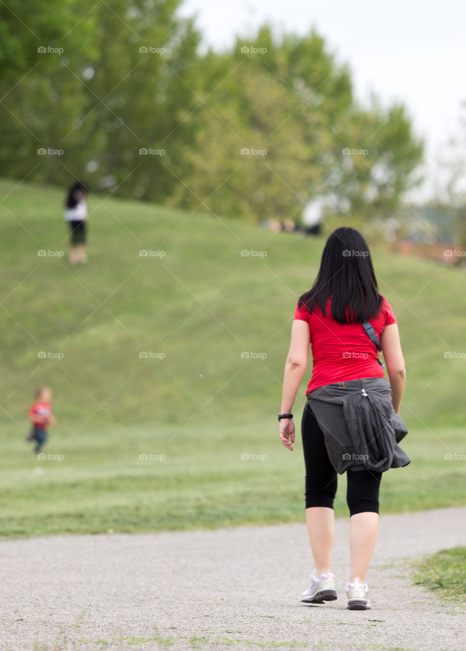 People enjoying spring