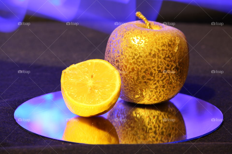 still life with light effects