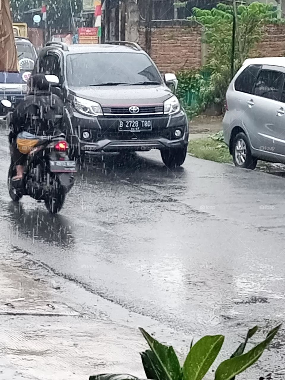 Indonesia village road activity